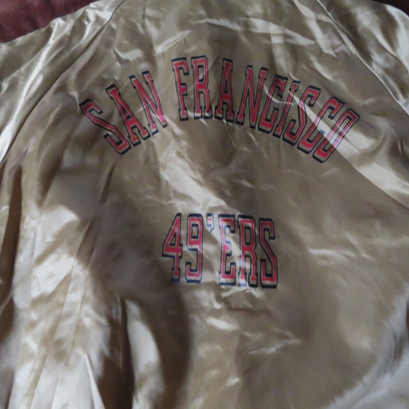 Vintage NFL Chalk Line San Francisco 49ers Satin Football Jacket Sz Small - Picture 9 of 11